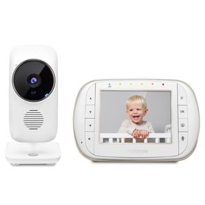 moto. 3.5 " video baby monitor with 3 cameras, hubble connect